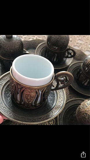 Karaca Bakır Kahve Fincan Takımk