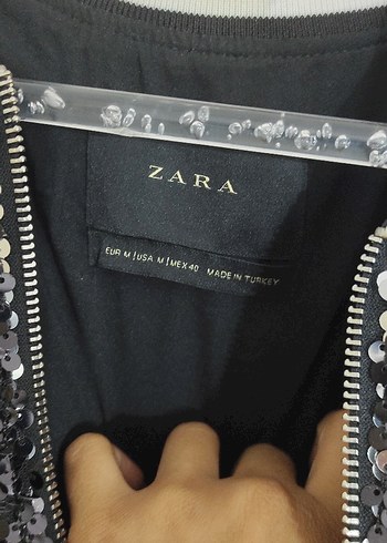 Zara Siyah Payetli Kadın Ceket