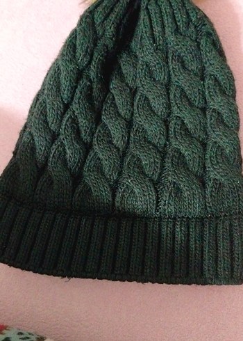 Siyah Örgü Kadın Bere Ponponlu - Görsel 4