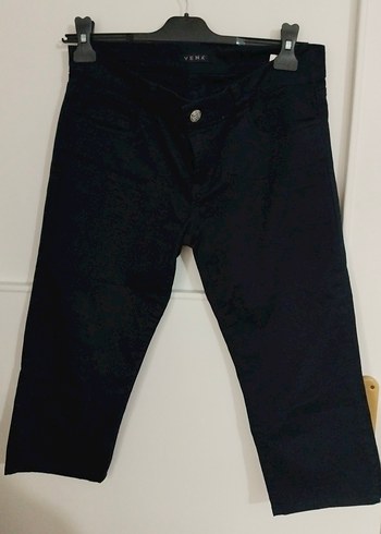 Vena Siyah Kadın Denim Midi Pantolon