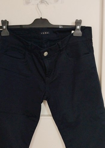 33 Beden Siyah Kadın Denim Midi Pantolon