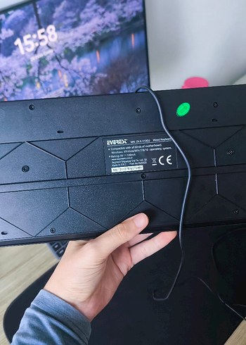 Siyah Kablolu Standart Klavye EVERES - Görsel 2