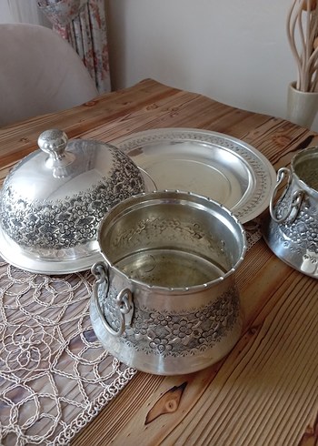 bakır takım el işlemeli - Görsel 5