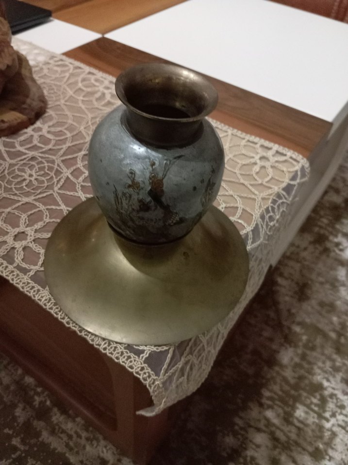 bakır  Vazo ve Tabak - Görsel 4