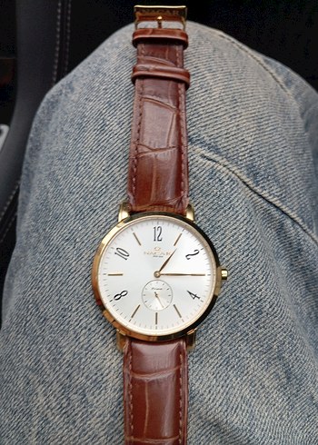 Kahverengi Deri Kordonlu Klasik Erkek Saati nacar - Görsel 6