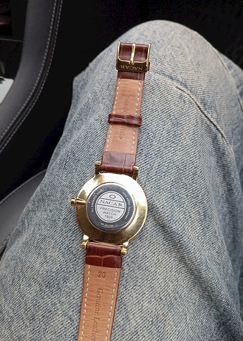 Kahverengi Deri Kordonlu Klasik Erkek Saati nacar - Görsel 4