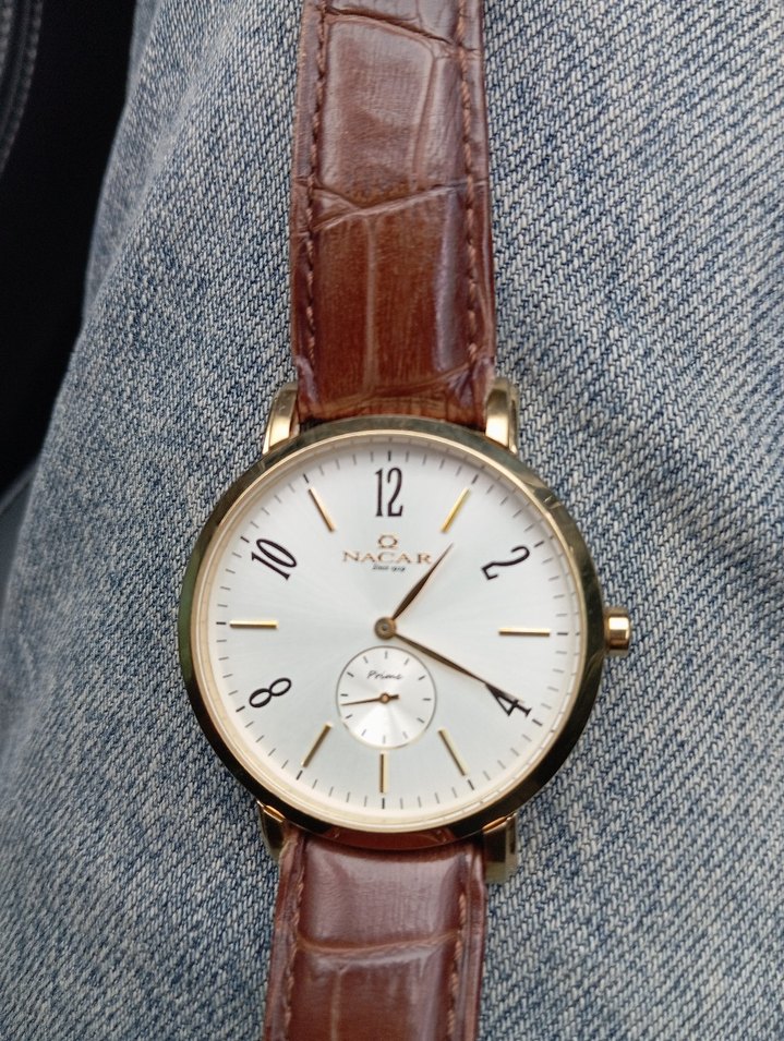 Kahverengi Deri Kordonlu Klasik Erkek Saati nacar - Görsel 2