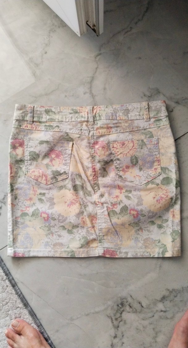 Çiçek Desenli Bohem Mini Etek - Görsel 2