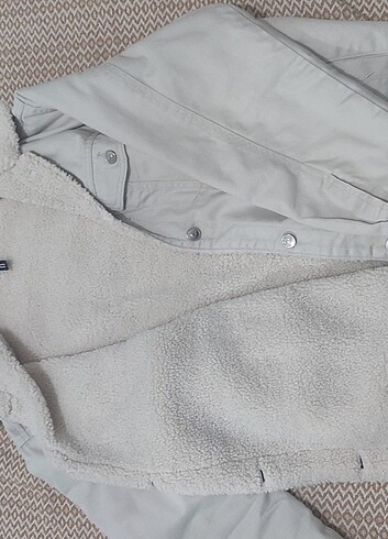 H&M İÇİ YÜNLÜ BEJ KOT CEKET