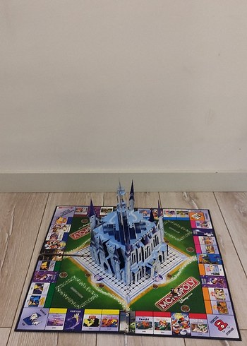 Monopoly Disney oyun tablas Renkli Mavi 3D Kale tek tabla - Görsel 2