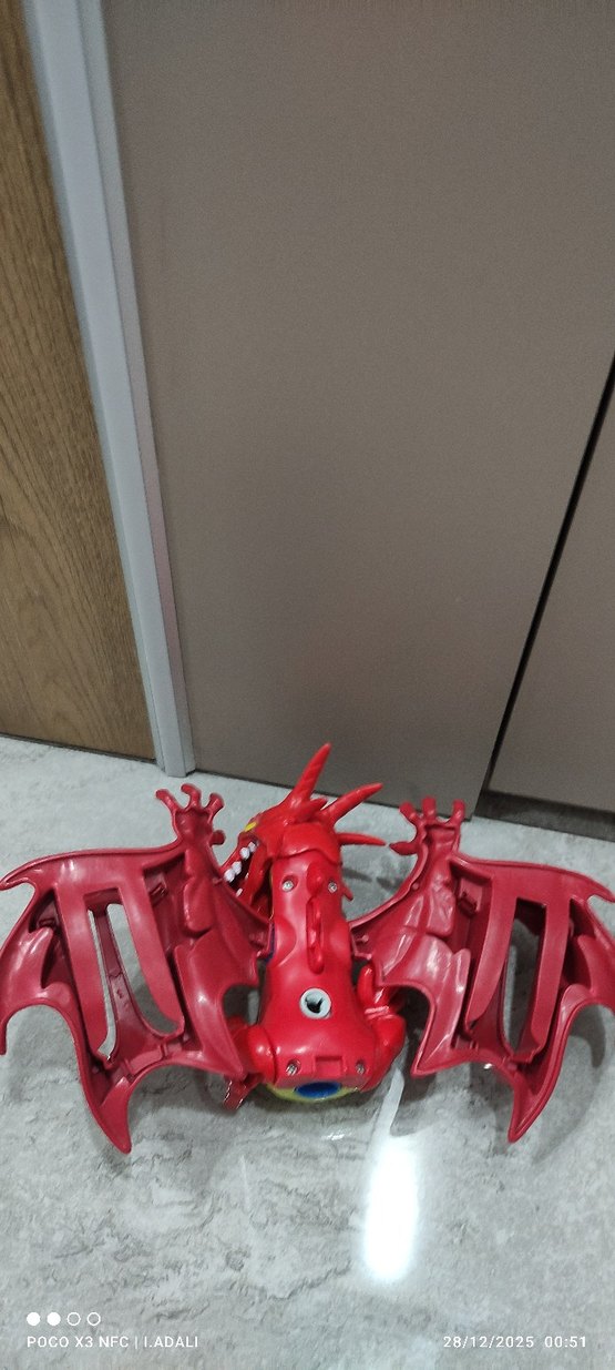 Hot Wheels Dragon Blast Kırmızı Ejderha  6 inç Yüksekliğinde Kır - Görsel 3