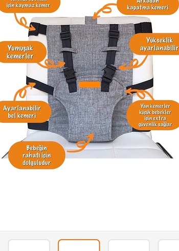 Mama sandalyesi emniyet kemeri - Görsel 2