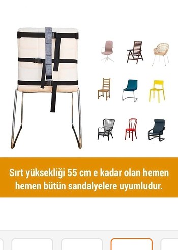 Mama sandalyesi emniyet kemeri - Görsel 3