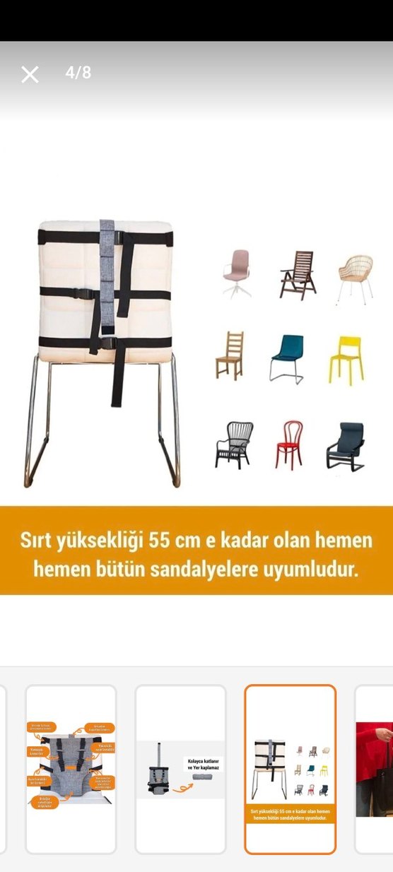 Mama sandalyesi emniyet kemeri - Görsel 3