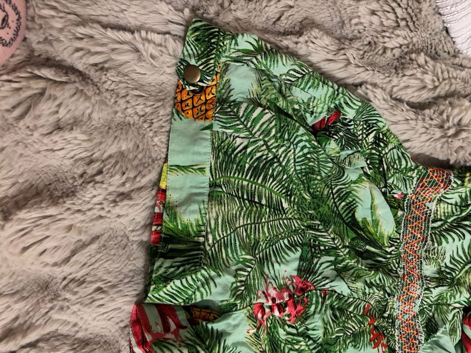 Batik Desenli Kadın Mini Tulum - Görsel 2