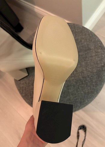 37 Beden ten rengi Renk Bej Deri Platform Topuklu Kadın Bot