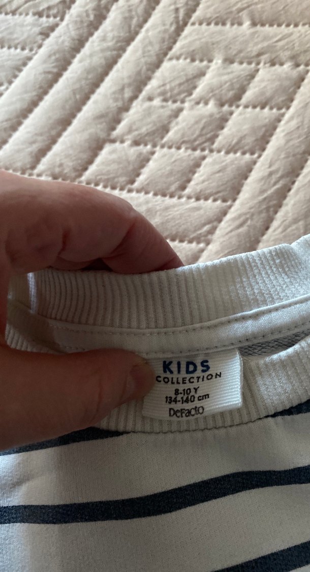 Pamuklu Çizgili Hamile Kazak - Görsel 2