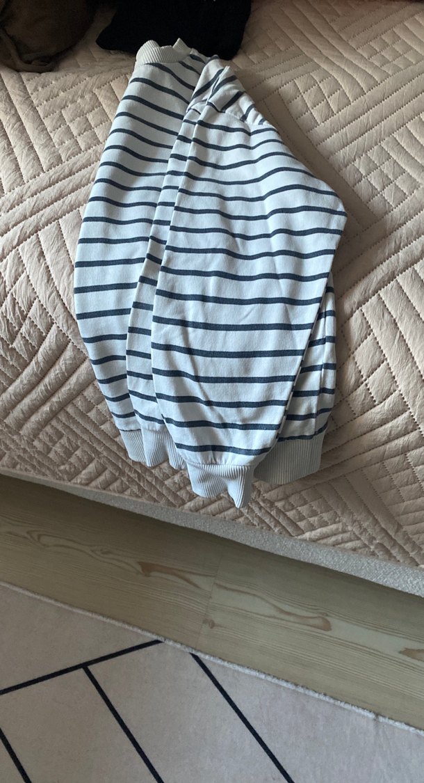 Pamuklu Çizgili Hamile Kazak - Görsel 3