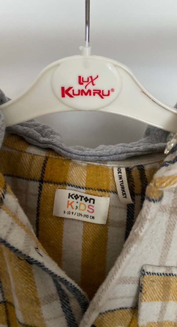 Sarı Ekoseli Uzun Kollu erkek çocuk gömlek - Görsel 2