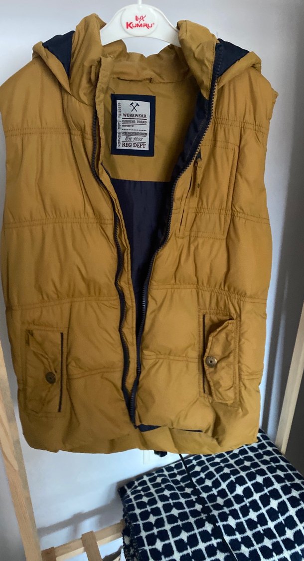 Sarı Fermuarlı Erkek Çocuk Yelek - Görsel 3