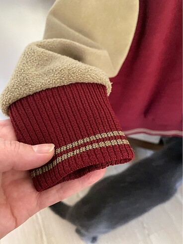 10 Yaş Beden bordo Renk Kolej hırka