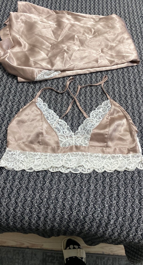 Nakışlı, Askılı, Uzun Kadın Pijama Takımı - Görsel 2