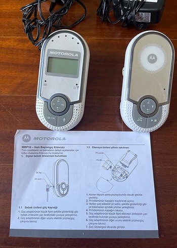 Motorola Bebek Telsizi Seti Beyaz-Gri - Görsel 2