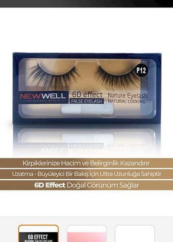 Newwell 6D Doğal Görünümlü takma Kirpik - Görsel 2