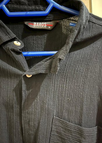 Siyah Erkek Gömlek Uzun Kollu - Görsel 2