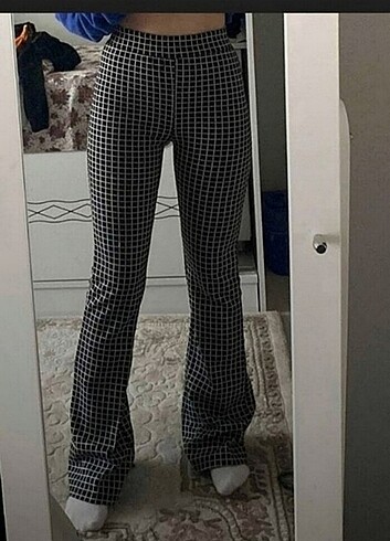 Kadın örme İspanyol paça pantolon