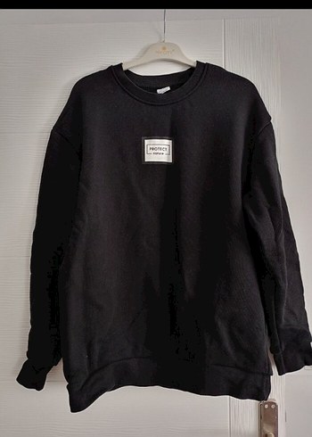 Siyah erkek Sweatshirt