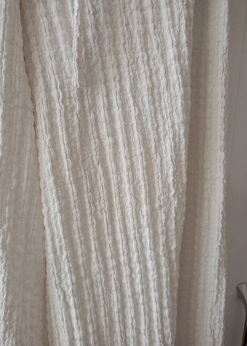 Zara Kadın Geniş Kesim Beyaz bürümcük pantolon