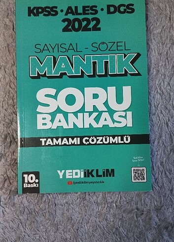 Yediiklim Dgs Sayısal-Sözel Mantık Soru Bankası (Tamamı Çözümlü)