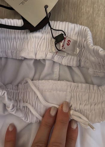Erkek Beyaz Rahat Kesim Spor Pantolon - Görsel 5