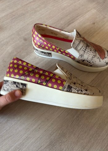 Renkli Baskılı Dolgu Topuklu Kadın Espadril - Görsel 3