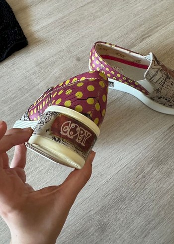 Renkli Baskılı Dolgu Topuklu Kadın Espadril - Görsel 4