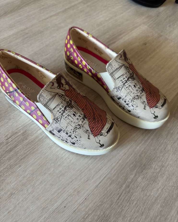 Renkli Baskılı Dolgu Topuklu Kadın Espadril - Görsel 2