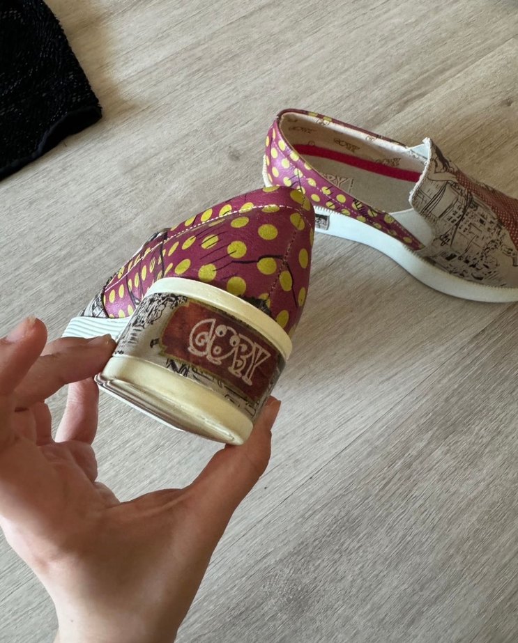 Renkli Baskılı Dolgu Topuklu Kadın Espadril - Görsel 4