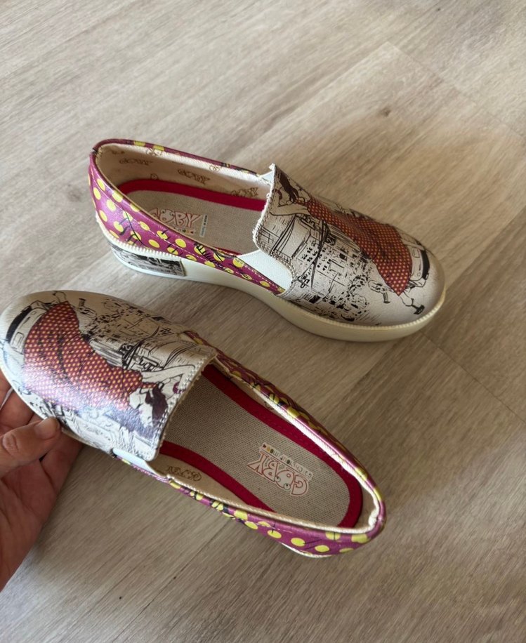 Renkli Baskılı Dolgu Topuklu Kadın Espadril - Görsel 5