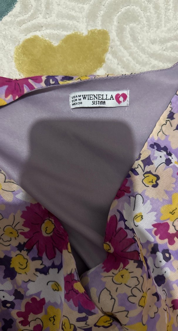 Çiçek Desenli Bohem Mini Elbise - Görsel 5