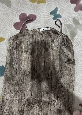 Bohem Tarz Mini Kolsuz Kadın Bluz - Görsel 3