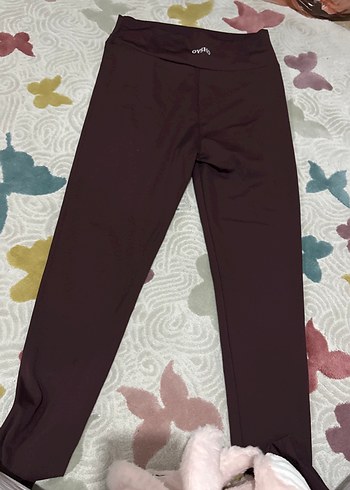 Bordo Dar Kesim Midi Kadın Tayt - Görsel 4