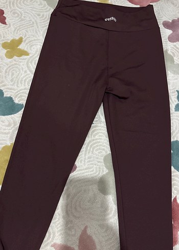 Bordo Dar Kesim Midi Kadın Tayt - Görsel 2