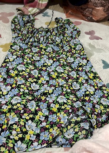 Çiçek Desenli Bohem Midi Elbise - Görsel 3