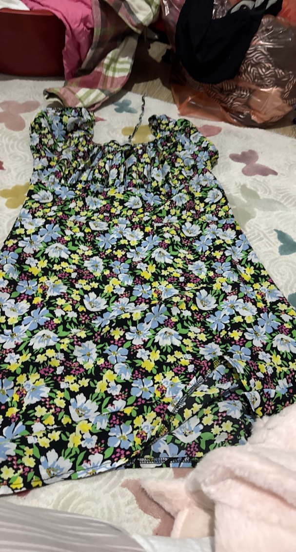 Çiçek Desenli Bohem Midi Elbise - Görsel 3