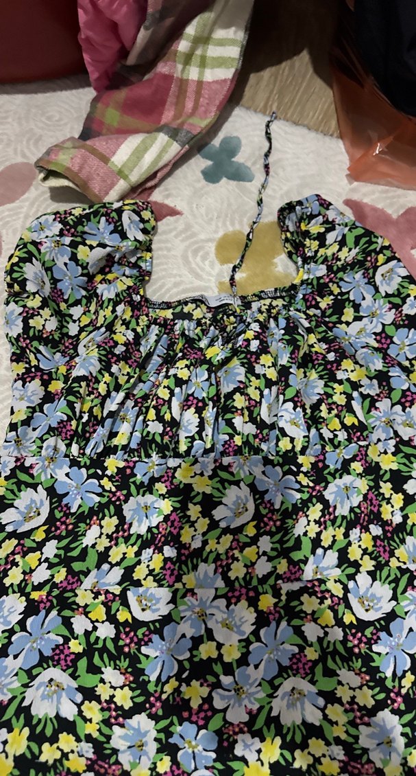 Çiçek Desenli Bohem Midi Elbise - Görsel 4