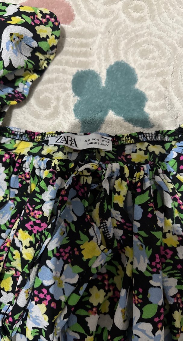 Çiçek Desenli Bohem Midi Elbise - Görsel 5