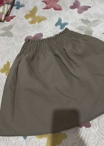 Fırfırlı Bej Mini Etek - Görsel 3