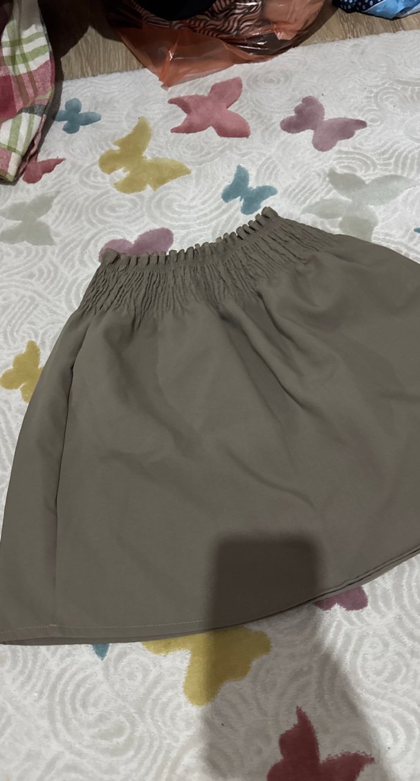 Fırfırlı Bej Mini Etek - Görsel 3