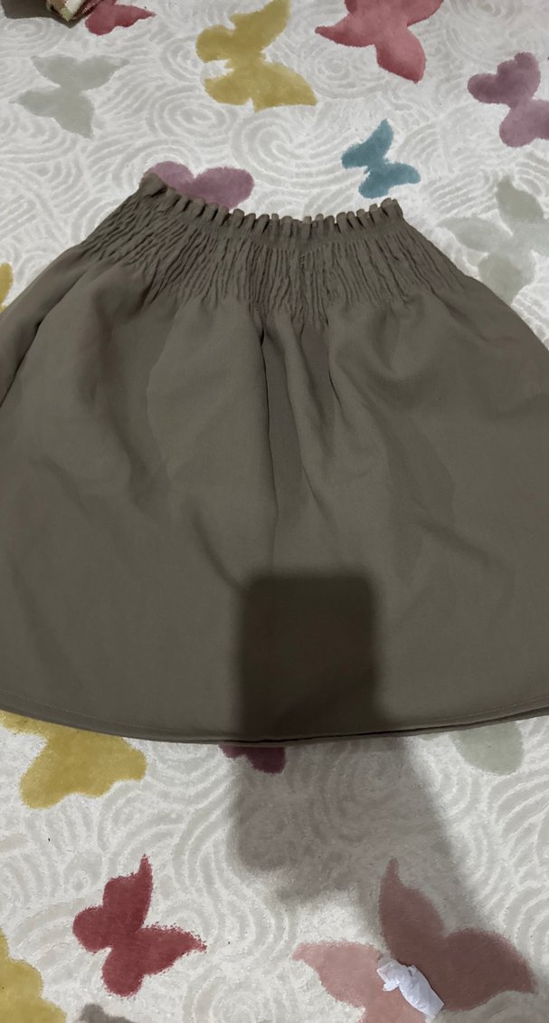 Fırfırlı Bej Mini Etek - Görsel 4